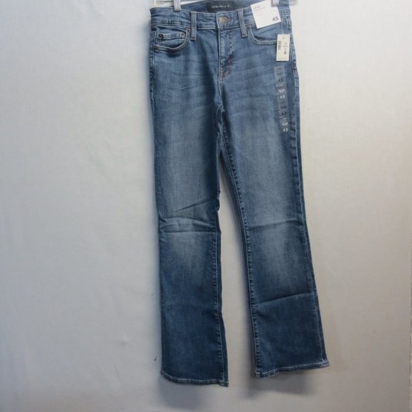 AEROPOSTALE LADIES MID RISE STRETCH BOOT CUT JEANS - LIGHT WASH - SIZE 4 SHORT - Picture 1 of 4